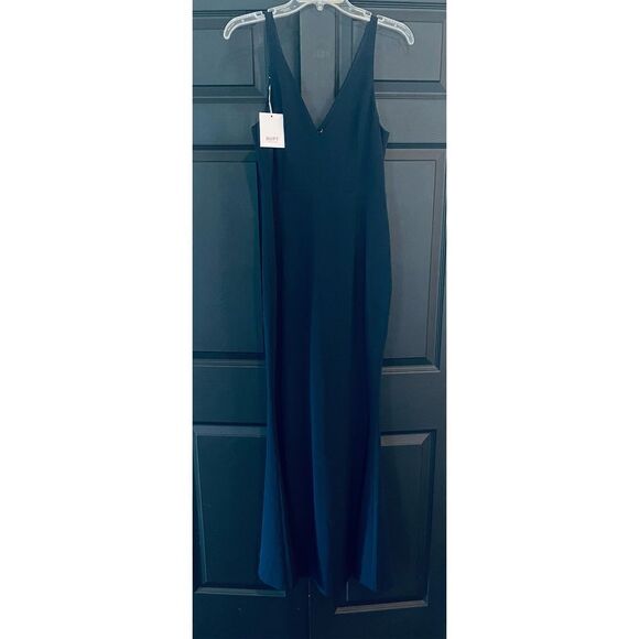 BUPT Womens V Neck Dress Sleeveless Elegant Formal Cocktail Long Maxi Dresses - Picture 2 of 6